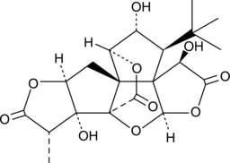 A terpene trilactone with diverse biological activities; inhibits PAF-induced platelet in rabbit and human platelet-rich plasma (IC50s = 27 and 43.5 μg/ml