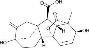 A diterpene fungal metabolite and plant hormone; induces production of α-amylase to stimulate seed germination in cereal grains and stimulates photo- and skoto-morphogenesis and internode elongation in Arabidopsis; increases testicular 3β-HSD and 17β-HSD activities and testosterone levels in rats; dietary administration to pregnant rats increases hepatic MDA levels