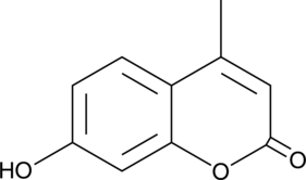 A synthetic coumarin with diverse biological activities; inhibits hyaluronic acid synthesis in PC3-ML and DU145 cells (IC50s = ~0.4 mM for both); inhibits the growth of PC3-ML