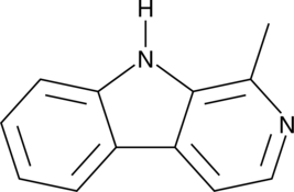 A β-carboline with diverse biological activities; an inhibitor of MAO-A (IC50 = 0.5 µM) that also inhibits MAO-B (IC50 = 5 µM); an inverse agonist of GABAA receptors (IC50s = 7.2 and 8.3 µM in radioligand binding assays using rat brain and bovine retina