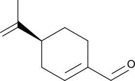 A terpene; reduces the total air microbial count in a testing room by 53% when sprayed at 5 mg/m3; induces 97% mortality in C. elegans at 250 µg/ml; an atmospheric pollutant formed by oxidation of various terpenes