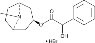 An anticholinergic agent; reduces acetylcholine-induced contractions of isolated goat detrusor muscle strips at 5 µM; inhibits acetylcholine- or methacholine-induced contraction of isolated rat anococcygeus muscle at 1 µM; inhibits serotonin- or thrombin-induced platelet aggregation in isolated sheep platelet-rich plasma (IC50s = 4.3 and 100 µM