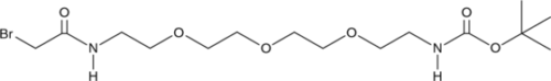 A PEGylated linker that contains a Boc protecting group