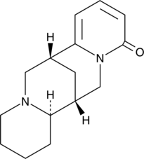 An alkaloid with nematocidal and anticancer activities; binds to muscarinic and nicotinic AChRs (IC50s = 132 and 2