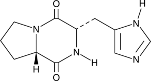 A cyclic neuropeptide and metabolite of TRH; ubiquitously expressed in the CNS