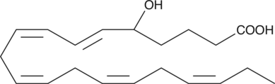 (±)5-HEPE is produced by non-enzymatic oxidation of EPA. It contains equal amounts of 5(S)-HEPE and 5(R)-HEPE. The biological activity of (±)5-HEPE is likely mediated by one of the individual isomers