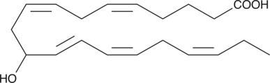 (±)11-HEPE is produced by non-enzymatic oxidation of EPA. It contains equal amounts of 11(S)-HEPE and 11(R)-HEPE. The biological activity of (±)11-HEPE has not been clearly documented.