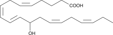 (±)12-HEPE is produced by non-enzymatic oxidation of EPA. It contains equal amounts of 12(S)-HEPE and 12(R)-HEPE. The biological activity of (±)12-HEPE is likely mediated by one of the individual isomers