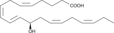 12(R)-HEPE is a monohydroxy fatty acid synthesized from EPA by the eggs of the sea urchin