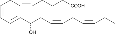 12(S)-HEPE is a monohydroxy fatty acid synthesized from EPA by the action of 12-LO. Unstimulated neutrophils metabolize 12(S)-HEPE to 12(S)