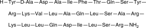 A synthetic peptide derivative of GHRH; does not contain a DAC moiety