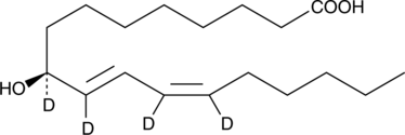 9(S)-HODE-d4 contains four deuterium atoms at the 9