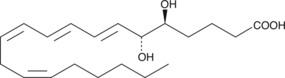 A dihydroxy PUFA and a hydrolysis product of LTA4