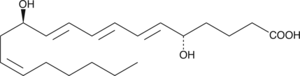 A non-enzymatic hydrolysis product of LTA4 with reduced activity compared to LTB4; also produced by oxidative decomposition of CysLTs such as LTC4 in the presence of myeloperoxidase and hypochlorous acid