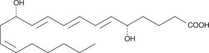 A non-enzymatic hydrolysis product of LTA4 with significantly reduced activity compared to LTB4