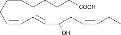 15-LO product of linolenic acid; detected in cell membranes and as the cholesteryl ester associated with atherosclerotic lesions