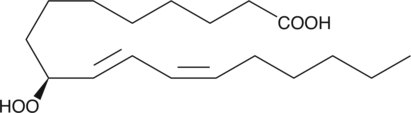 9(S)-HpODE is produced by the action of arachidonate 5-LO on linoleic acid. It can be further metabolized by potato hydroperoxide dehydratase to colneleic acid.{2225