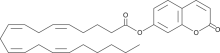 A fluorogenic substrate for cPLA2; hydrolysis results in the release of the fluorescent compound 7-hydroxycoumarin (ex 335 nm