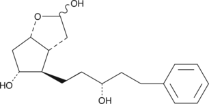 Latanoprost is an F-series prostaglandin analog which has been approved for use as an ocular hypotensive drug. Latanoprost lactol is an intermediate in the synthesis of latanoprost. Latanoprost lactol can be converted to the free acid of latanoprost by Wittig reaction with commercially available reagents.