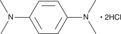 TMPD is an easily oxidizable compound that serves as a reducing co-substrate for heme peroxidases.{8584} TMPD undergoes one-electron oxidation by the heme peroxidase higher oxidation states (compounds I and II) producing a highly colored product that absorbs at 611 nm.{8581} Thus