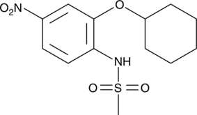 NS-398 is a selective inhibitor of COX-2. The IC50 values for human recombinant COX-1 and -2 are 75 and 1.77 µM