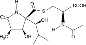 A microbial metabolite isolated from Streptomyces that is widely used as a selective inhibitor of the 20S proteasome