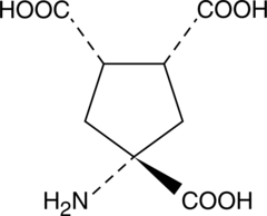 A general competitive antagonist of mGlu receptors (KB values = 115