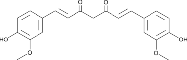 A yellow pigment with diverse biological activities; inhibits NO production (IC50 = 6 μM) and reduces iNOS activity in LPS-stimulated RAW 264.7 cells; inhibits release of histamine and the inflammatory cytokines TNF-α