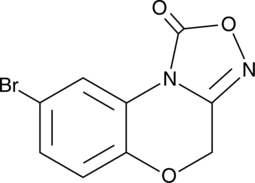 NS-2028 is a specific inhibitor of soluble guanylyl cyclase. It inhibits purified bovine lung guanylyl cyclase in a concentration dependent and irreversible manner with IC50 values of 30 and 200 nM for basal and NO-stimulated enzymes