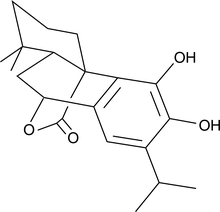 A phenol with diverse biological activities; decreases NO production in mouse peritoneal exudate macrophages from 6-25 µM; scavenges peroxyl and hydroxyl radicals and inhibits lipid peroxidation in cell-free assays; inhibits 5-LO (IC50 = 0.1 µM for the recombinant human enzyme) and the synthesis of leukotrienes in human PMNs (IC50 = 7 µM); reduces mammary DNA adduct formation and tumorigenesis in a rat model of DMBA-induced mammary tumorigenesis at 200 mg/kg