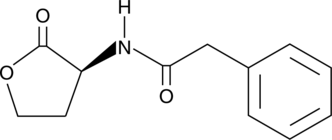 A small diffusible signaling molecule involved in quorum sensing in the model symbiont V. fischeri and the pathogens A. tumefaciens and P. aeruginosa