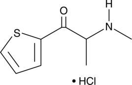 An analog of methcathinone in which the phenyl group is replaced with a thiophene group