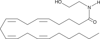 An endogenous CB neurotransmitter that has Ki values ranging from 61 to 543 nM for CB1 receptors and from 279 to 1