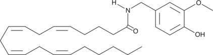 A structural analog of capsaicin with complex interactions in the CB system; inhibits the reuptake of AEA