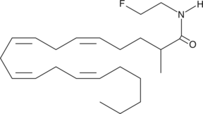 An analog of AEA in which the alcohol of the ethanolamide group has been replaced with a fluorine atom