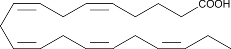 An ω-3 fatty acid abundantly available in marine organisms; a poor substrate for COX-1 that is oxygenated by COX-1 and COX-2 at rates of about 5% and 30%