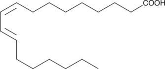 An isomer of linoleic acid; binds to PPARα (IC50 = 140 nM) and activates the receptor in a reporter assay using COS-1 cells expressing mouse PPARα at 100 µM; inhibits TNF-α-induced GLUT4 expression and increases insulin-stimulated glucose transport in 3T3-L1 adipocytes; reduces serum fasting glucose