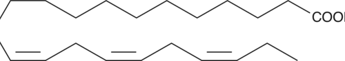 A rare ω-3 fatty acid; not readily detected in normal phospholipid PUFA pools; polyunsaturated version of docosanoic acid; inhibits [3H]-LTB4 binding to pig neutrophils at a concentration of 5 µM; inhibits mammalian DNA polymerases and human topoisomerases I and II