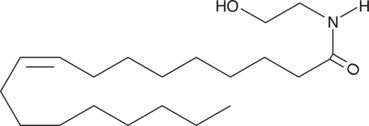 An analog of the endocannabinoid AEA found in brain tissue and in chocolate whose biosynthesis is reduced in the intestine of rats following food deprivation; an endogenous