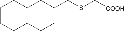 3-thia TDA is an analog of the 14-carbon saturated fatty acid myristic acid